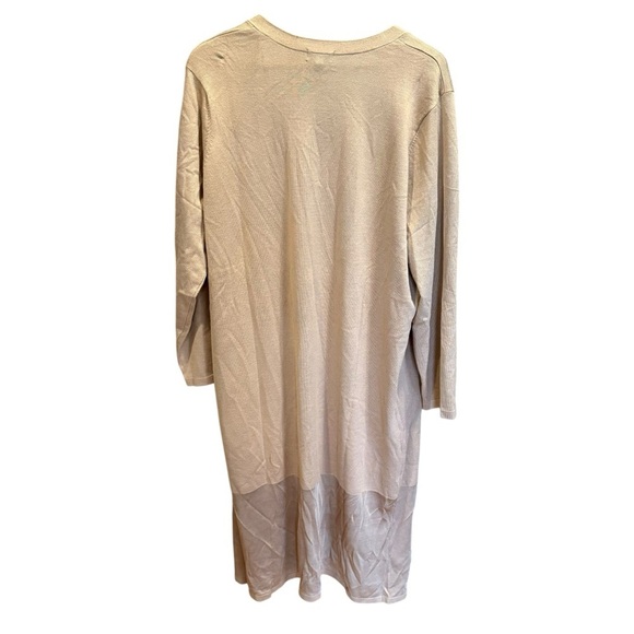 The Limited Women’s Long Open Front Brown Cardigan Duster 2X Oversized Preppy - Picture 7 of 13